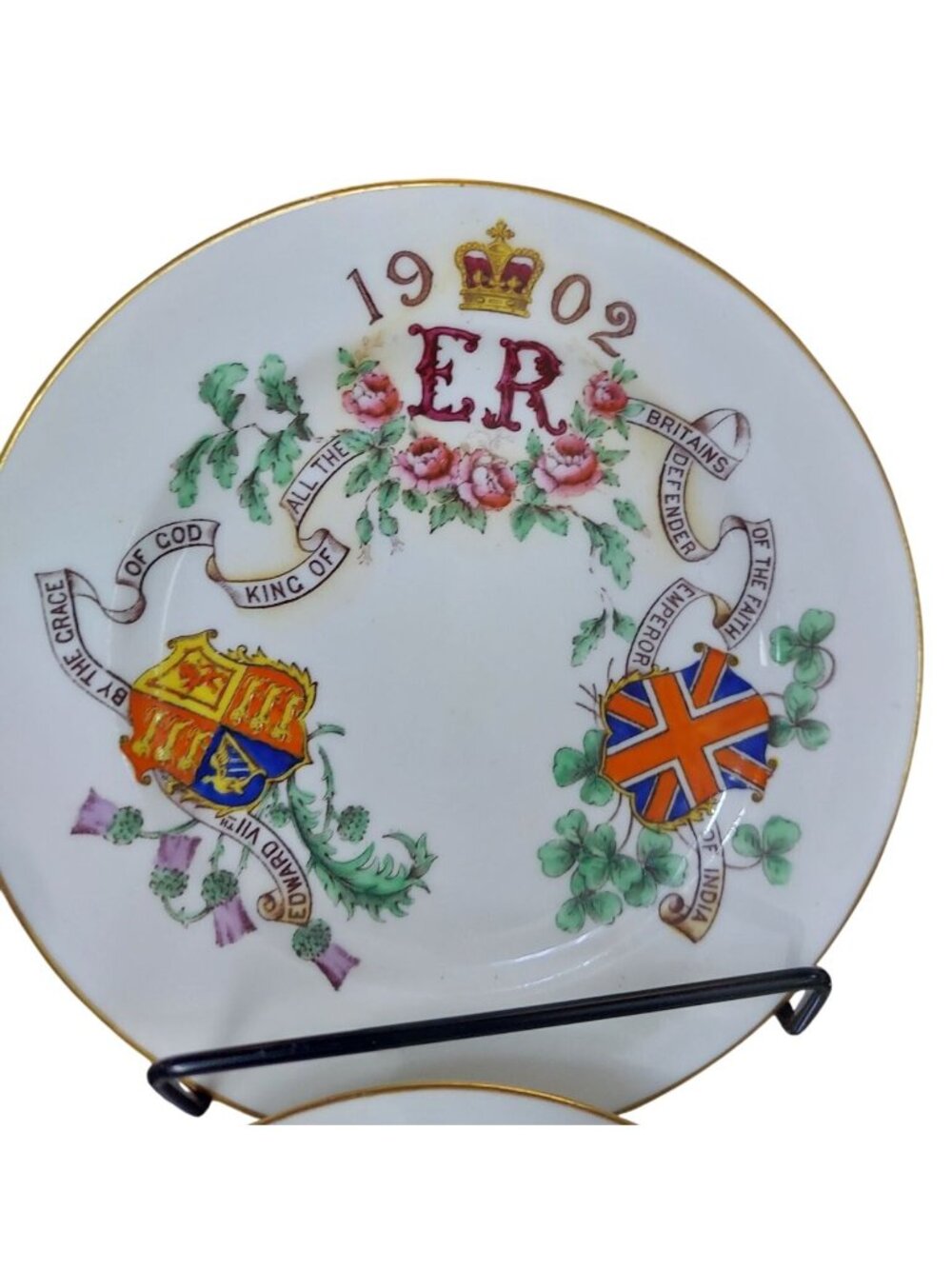 Vintage Hammersley Edward VII Coronation Commemorative Plate 1902